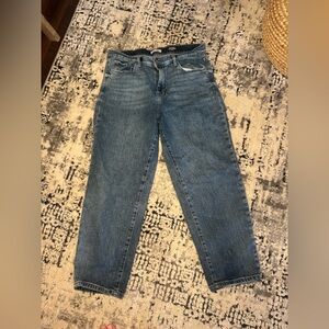 Kenzie High Rise Cropped Barrel Jeans
